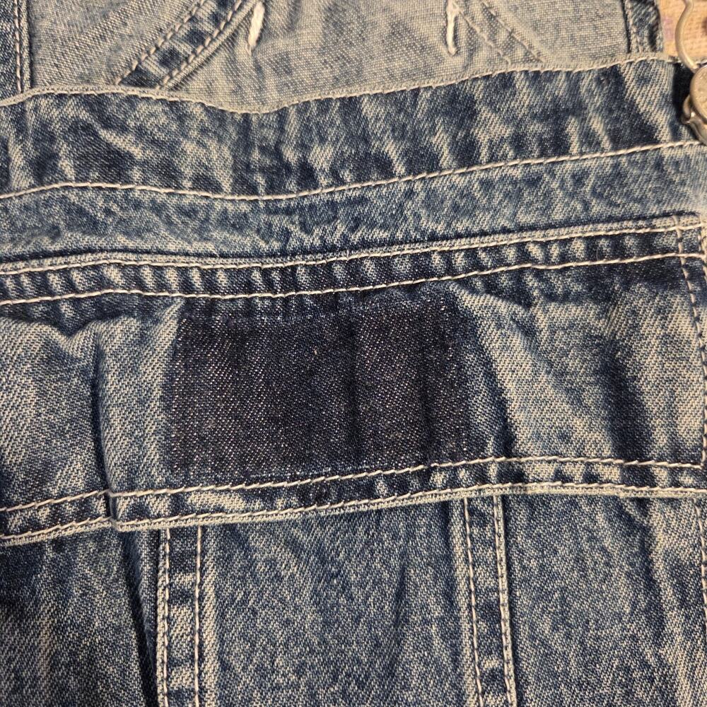 Vtg Eeyore Denim Womens Disney Overall Shorts Winnie The Pooh 90s Y2k Flowers - Picture 9 of 9